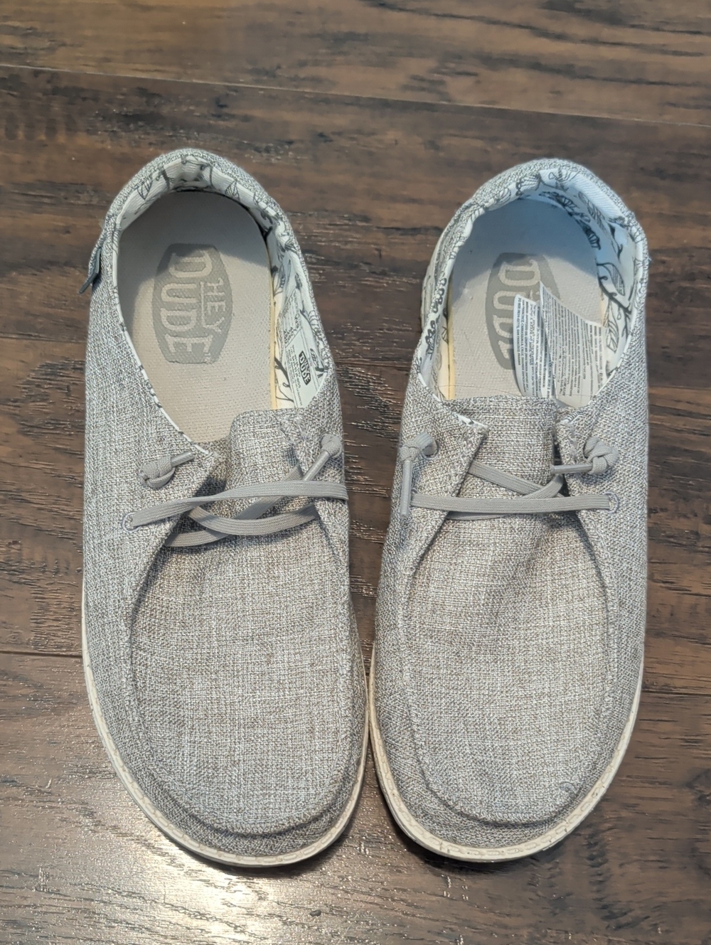Hey Dude Women's Slip-On Loafers in Light Gray Heather